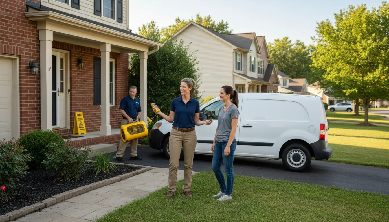 Residential water damage restoration in Hodgen, OK